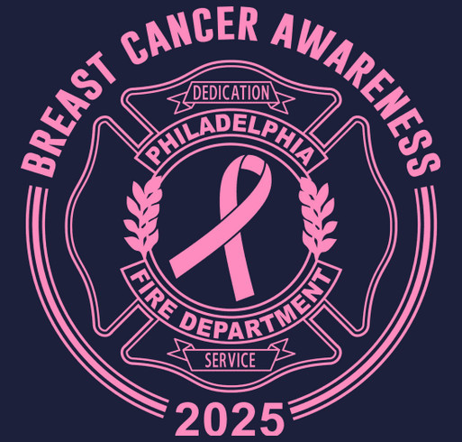 2025 Philadelphia Fire Department | Breast Cancer Awareness Fundraiser shirt design - zoomed