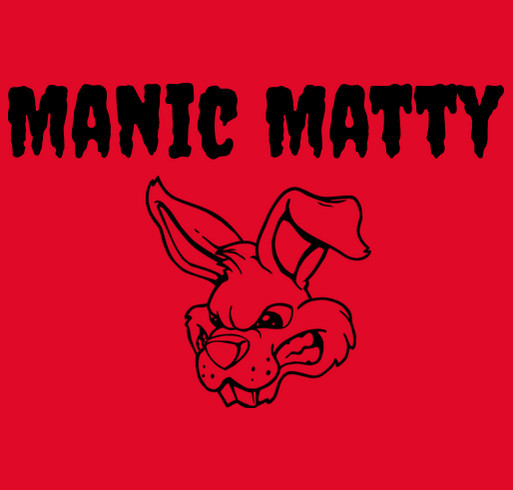 Manic Matty podcast merch shirt design - zoomed