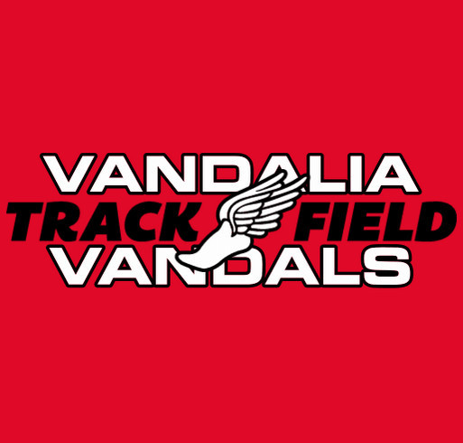 Vandalia Junior Vandals Track & Field Fundraiser shirt design - zoomed