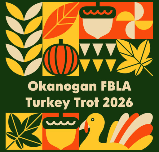 Okanogan High School FBLA Annual Turkey Trot shirt design - zoomed