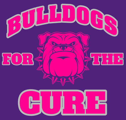 JHS 194 Bulldogs For The Cure shirt design - zoomed