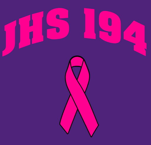 JHS 194 Bulldogs For The Cure shirt design - zoomed