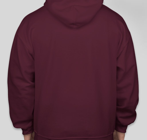 Maroon Hoodie with Gold Logo Fundraiser - unisex shirt design - back
