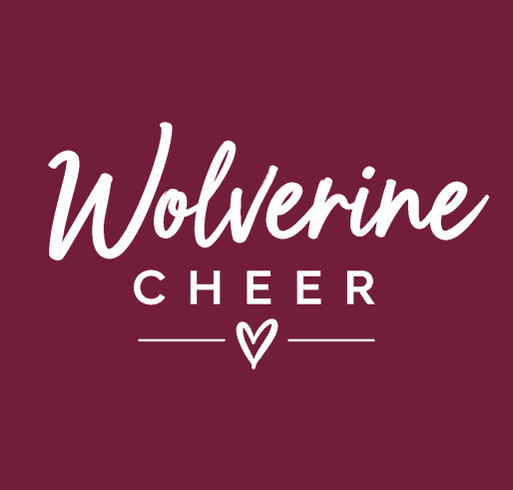 Wolverine Cheer shirt design - zoomed
