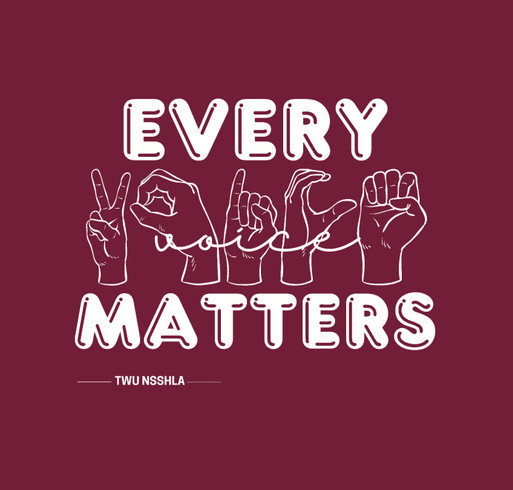 TWU Student Organization of Communication Sciences (SOCS) shirt design - zoomed