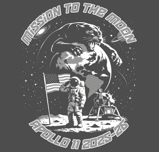 PHS Panther Art 2026 Apollo Mission To The Moon shirt design - zoomed