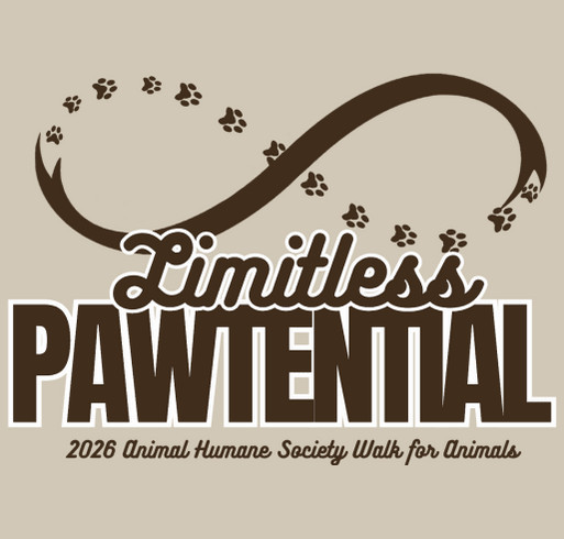 Limitless Pawtential 2026 Walk for Animals Fundraiser Drive! shirt design - zoomed