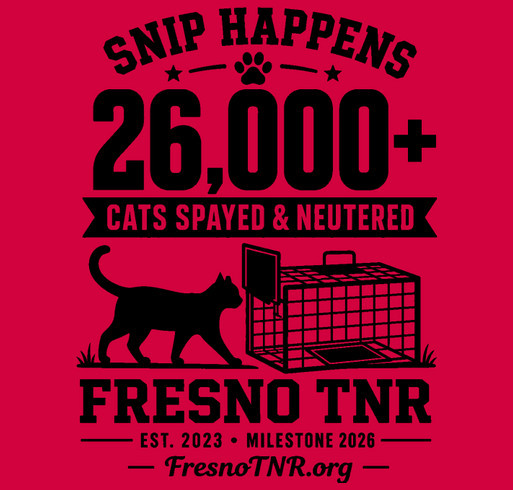 CELEBRATE 26,000 SPAYS AND NEUTERS - BLACK IMAGE shirt design - zoomed