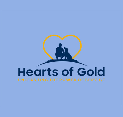 Hearts of Gold Service Dogs shirt design - zoomed