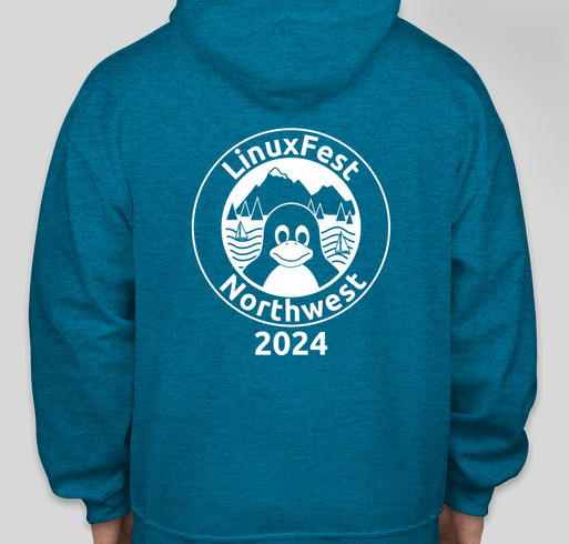LinuxFest Northwest 2024 Fundraiser - unisex shirt design - back