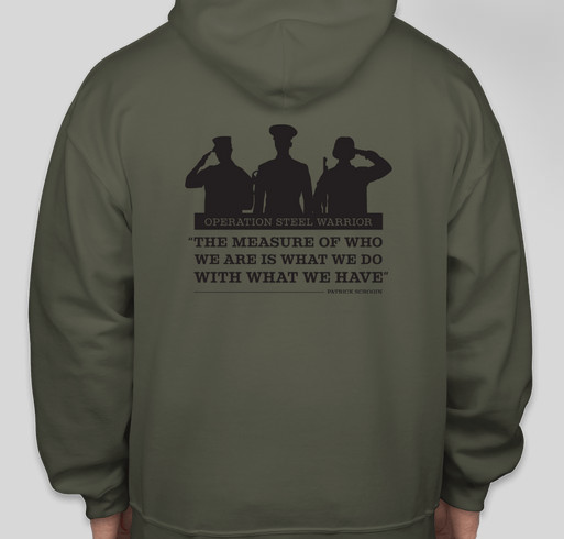 Operation Steel Warrior - Nucor Business Technology Fundraiser - unisex shirt design - back