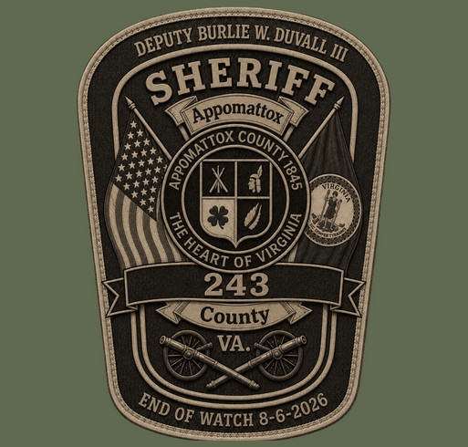 Deputy Burlie W. Duvall lll Memorial T-Shirts/Hoodies shirt design - zoomed