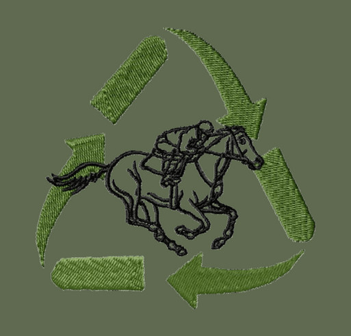 Recycled Racehorses Military Green Hoodie shirt design - zoomed