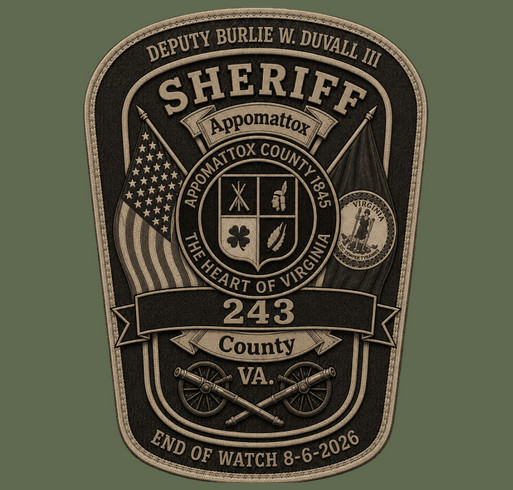 Deputy Burlie W. Duvall lll Memorial T-Shirts/Hoodies shirt design - zoomed