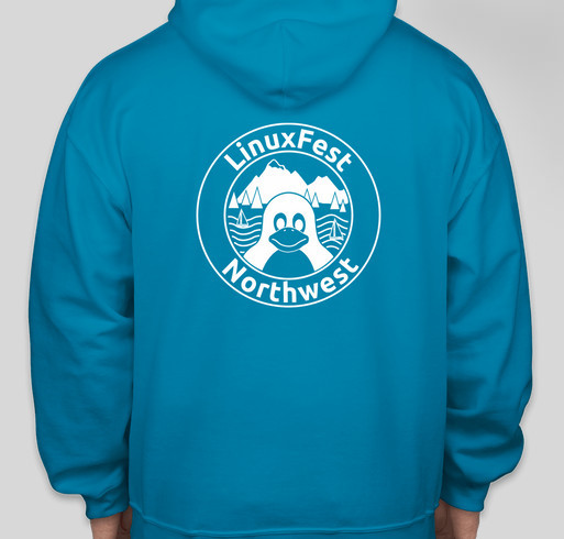 LinuxFest Northwest 2023 Fundraiser - unisex shirt design - back