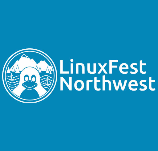 LinuxFest Northwest 2023 shirt design - zoomed