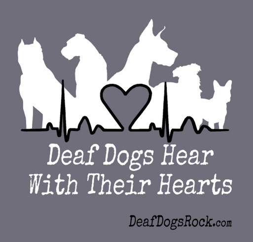 Pullover Hoodies - Deaf Dogs Hear With Their Hearts shirt design - zoomed