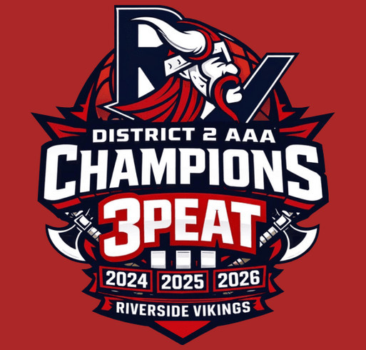 Riverside Basketball Three Peat shirt design - zoomed