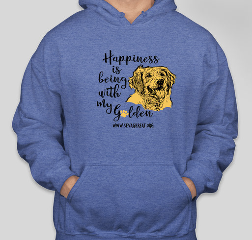 Happiness Is Being With My Golden Retriever Fundraiser - unisex shirt design - front