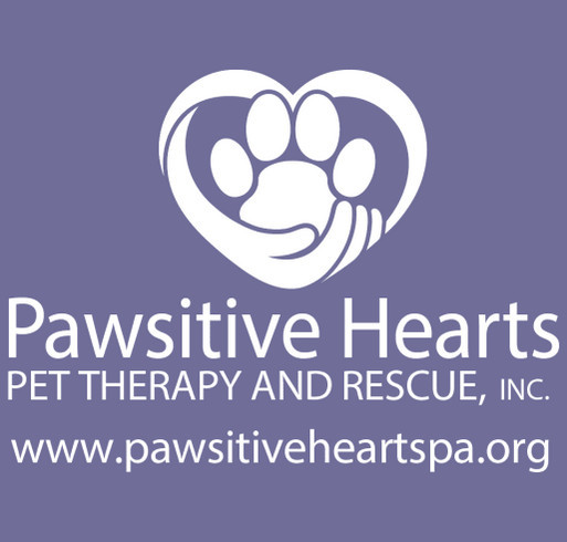 Pawsitive Hearts Logo'd Merchandise Fundraiser shirt design - zoomed