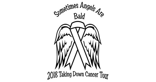 Sometimes Angels Are Bald 2018 Taking Down Cancer Tour shirt design - zoomed