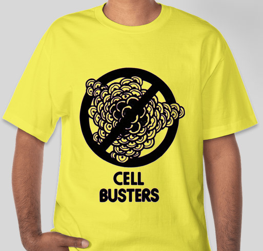 Team Cellbusters for Alex's Million Mile Fundraiser - unisex shirt design - small