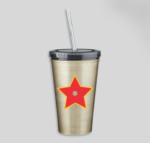 4-H All Star Stainless Steel Cup with Straw Fundraiser - unisex shirt design - back