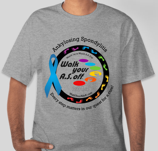 Walk Your A.S. Off 2014 - Official Booster T-Shirt Fundraiser - unisex shirt design - small