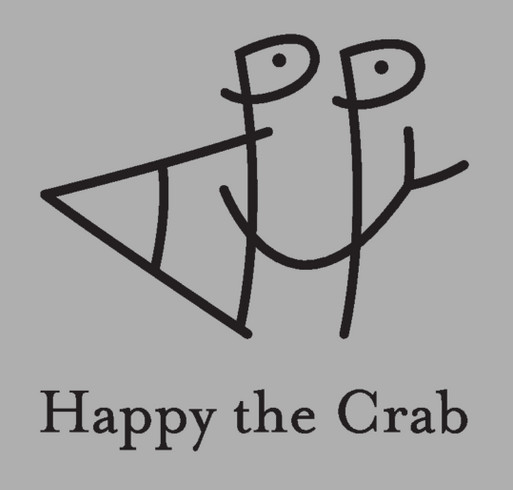 Happy the Crab shirt design - zoomed