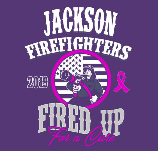 2019 Jackson Fire's "Fired Up for a Cure" shirt design - zoomed