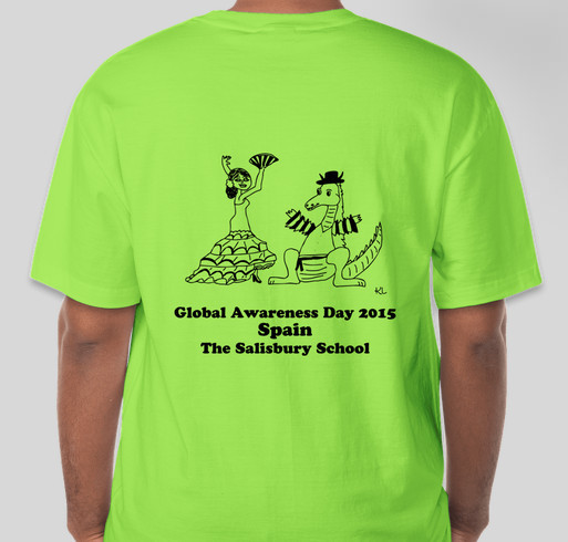 Global Awareness Day 2015 - Spain Fundraiser - unisex shirt design - back