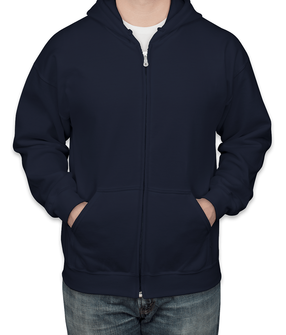 Gildan Midweight 50/50 Zip Hoodie - Embroidered
