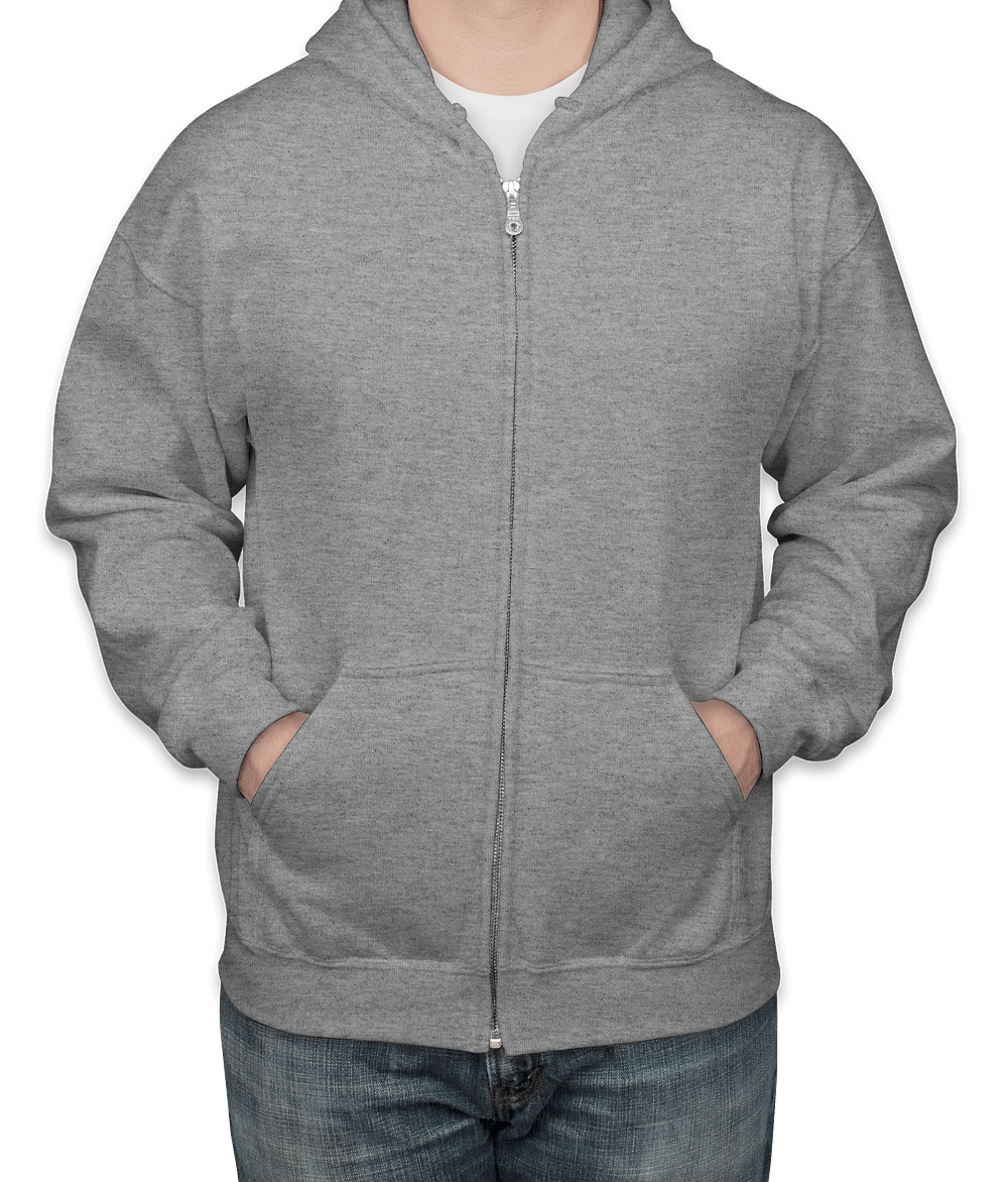 Gildan Midweight 50/50 Zip Hoodie - Embroidered