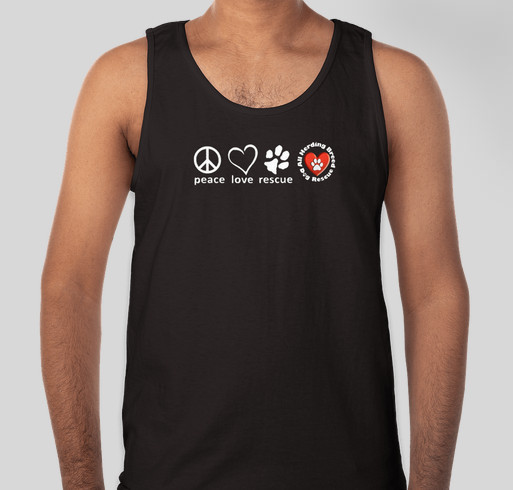 Peace Love Rescue - All Herding Breed Dog Rescue Fundraiser - unisex shirt design - front