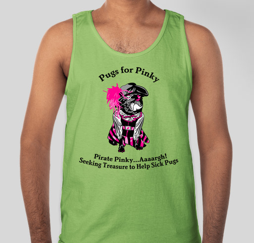Pirate Pinky Seeking Treasure for PFP Fundraiser - unisex shirt design - front