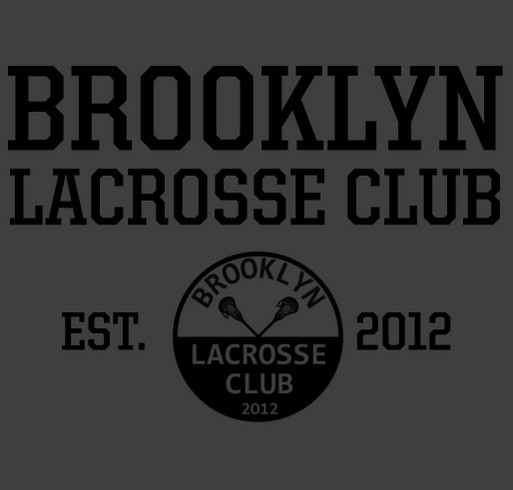 Brooklyn Lacrosse Dark T (Champion "Tag-Less T") shirt design - zoomed