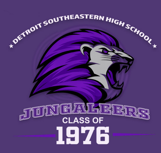 Southeastern Class of 76 screenprints shirt design - zoomed