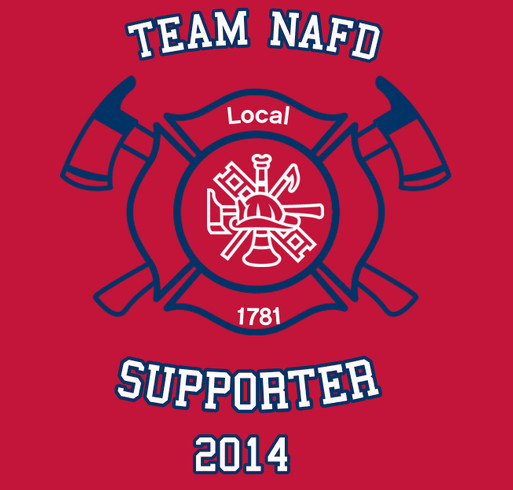 NAFD Local 1781 relay for life team shirt design - zoomed