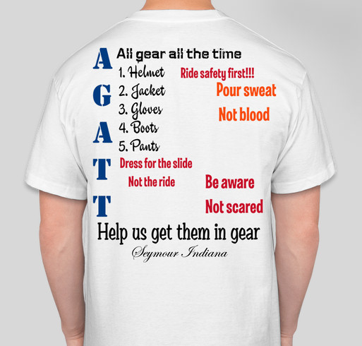 All gear all the time Fundraiser - unisex shirt design - back