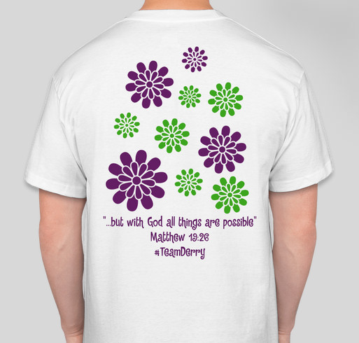 #TeamDerry Fundraiser - unisex shirt design - back