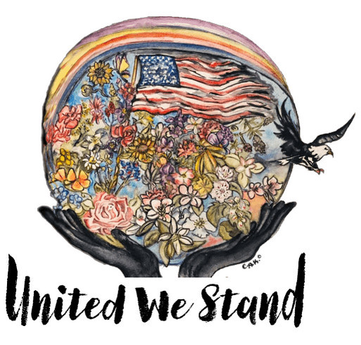 United We Stand shirt design - zoomed