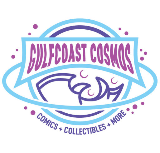 Gulf Coast Cosmos Comicbook Co. Fundraiser shirt design - zoomed