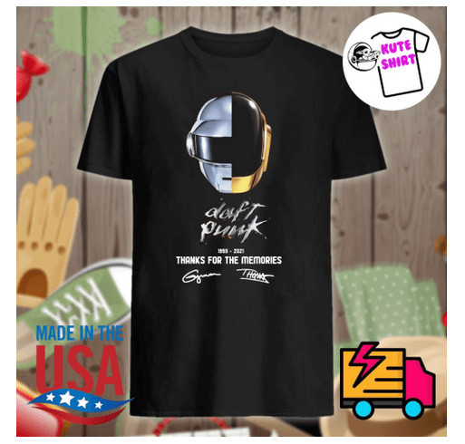 Daft Punk 1993 2021 thanks for the memories shirt shirt design - zoomed