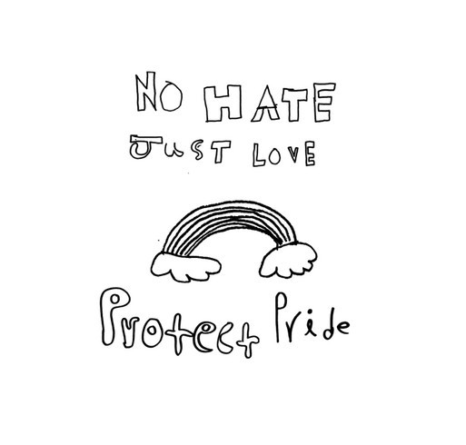 Project Protect Pride shirt design - zoomed