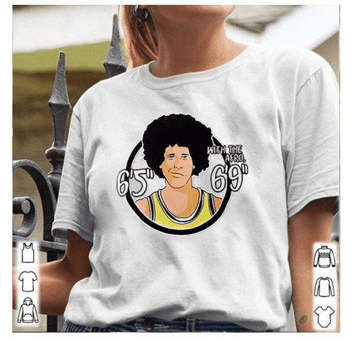 Irwin M. Fletcher with the afro 6’5 6’9 Los Angeles Lakers shirt shirt design - zoomed