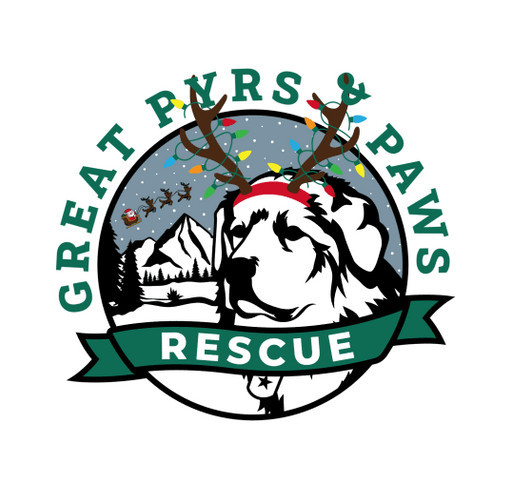 Great Pyrs and Paws Holiday Shirt Fundraiser shirt design - zoomed
