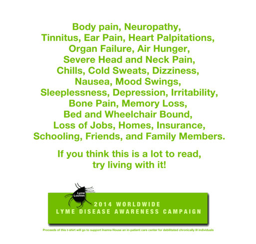 2014 Lyme Awareness Campaign shirt design - zoomed