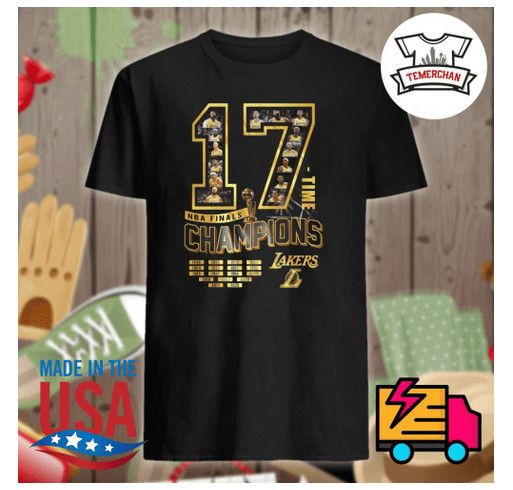 17 Time Nba Finals Champions Los Angeles Lakers Shirt Custom Ink Fundraising