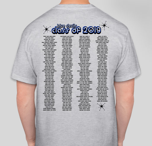 UCHS Class of 2019 Senior Shirt (RETRO THEME) Fundraiser - unisex shirt design - back
