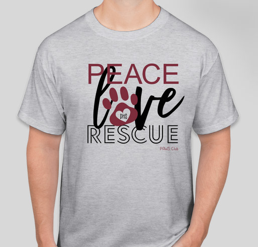 DHS PAWS Club 2021 Fundraiser - unisex shirt design - front